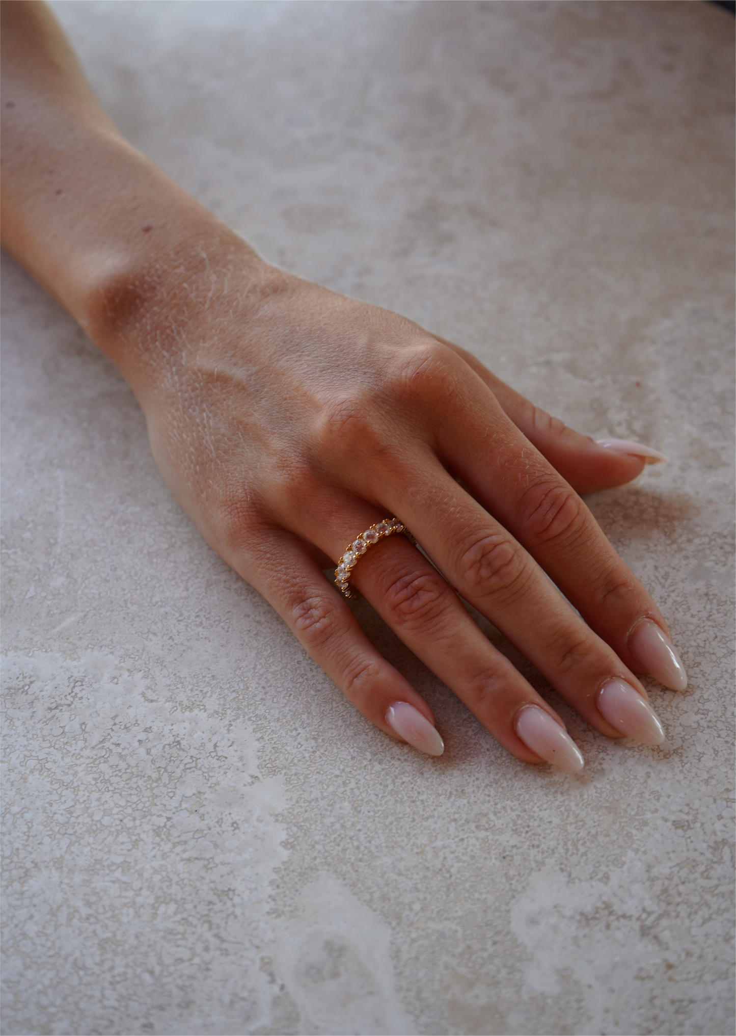 Bold Zirconia Ring Gold