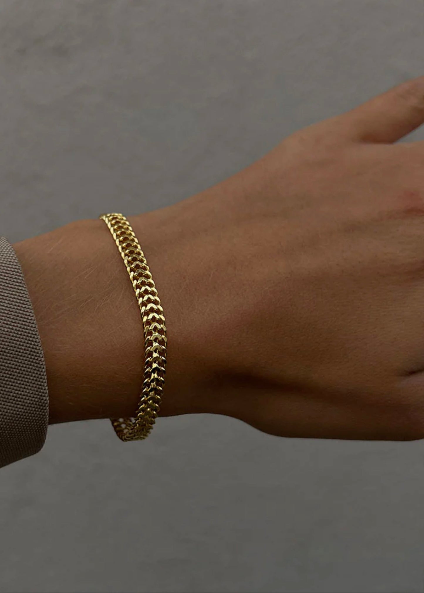 Double Curb Chain Bracelet