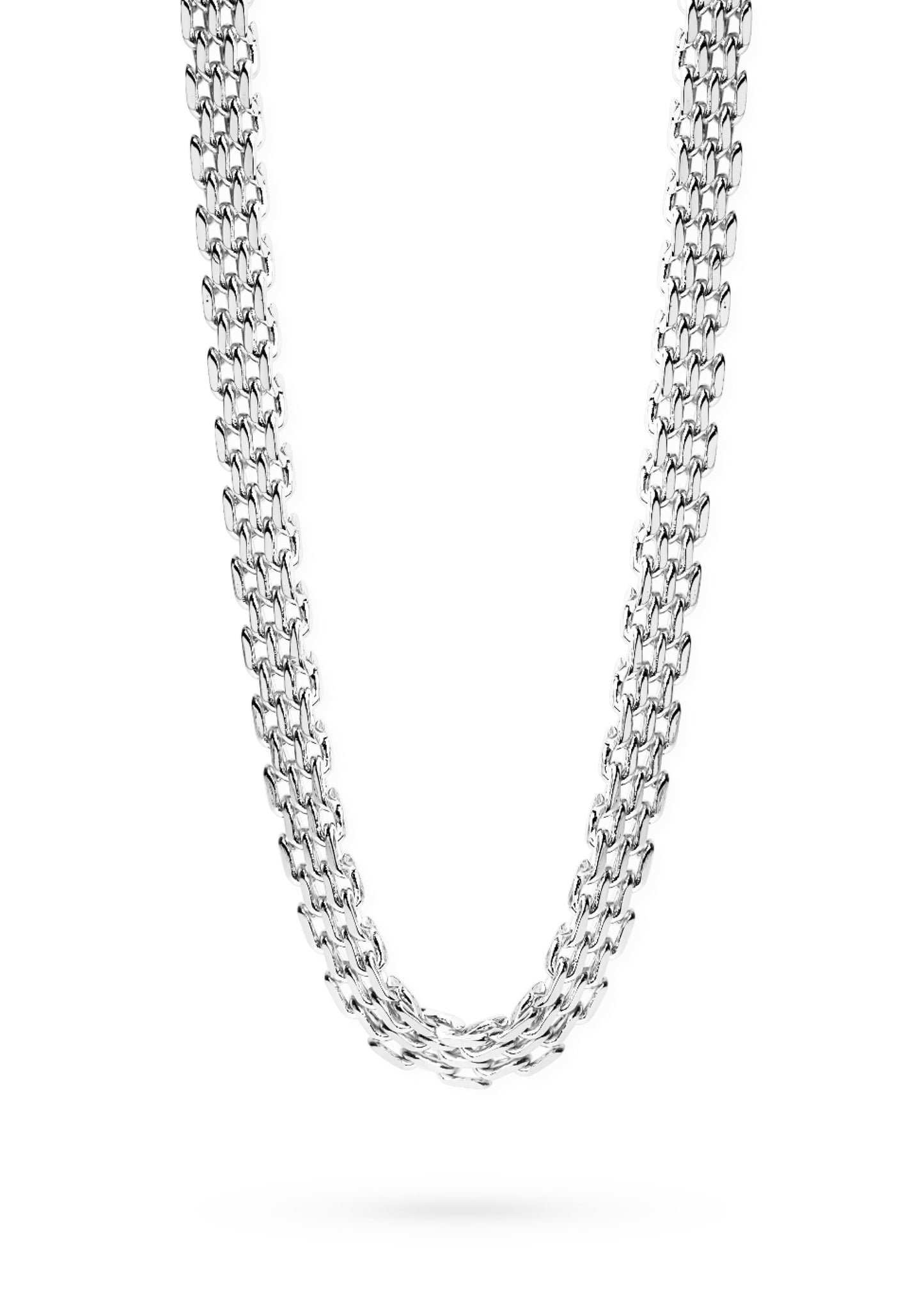 Mesh Link Necklace Silver