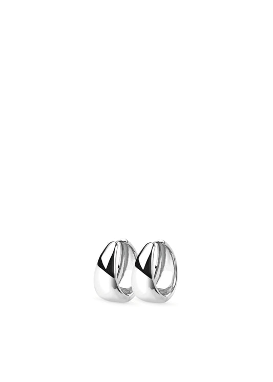 Midi Dome Hoops Silver