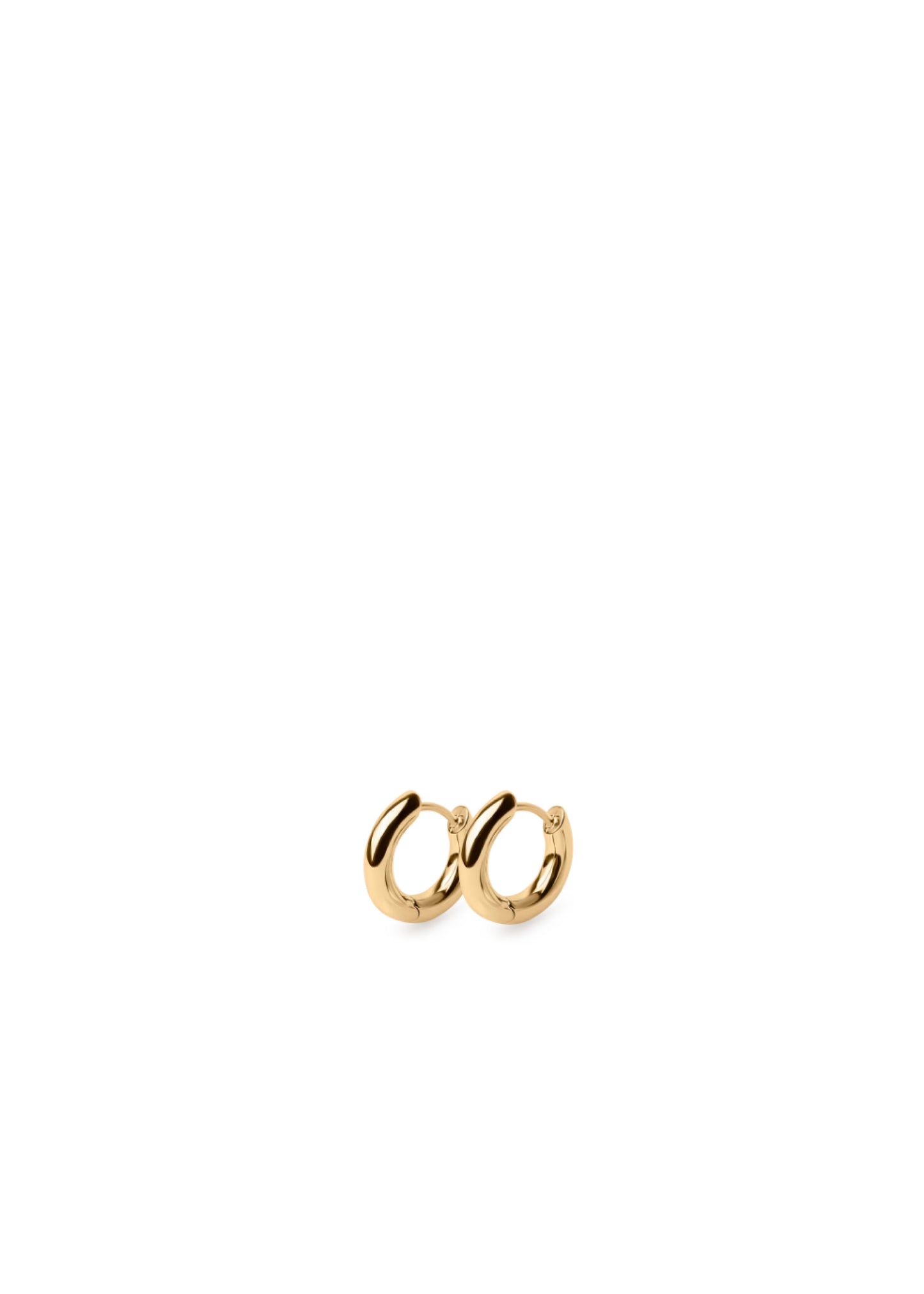 Mini Tube Hoops Gold