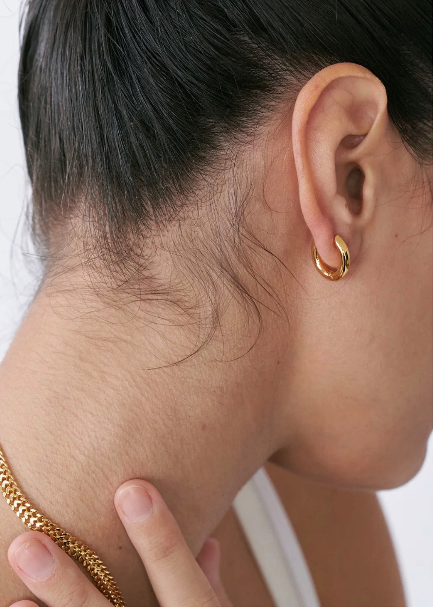 Mini Tube Hoops Gold