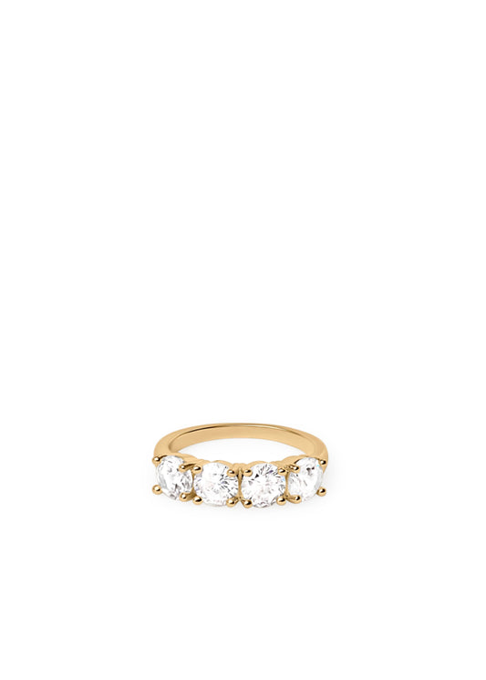 Quattro Zirconia Ring Gold