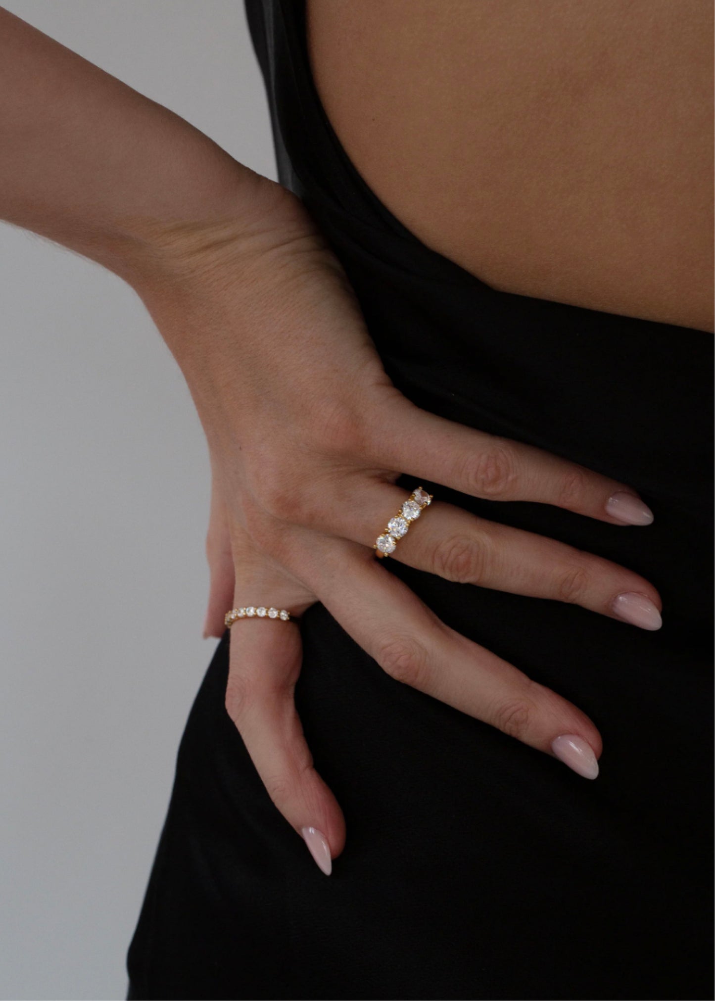 Quattro Zirconia Ring Gold
