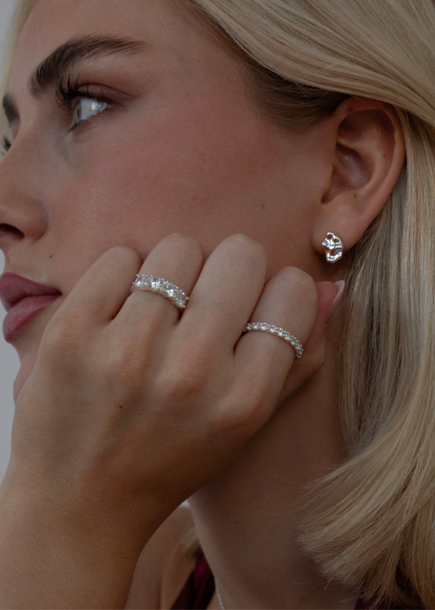Quattro Zirconia Ring Silver