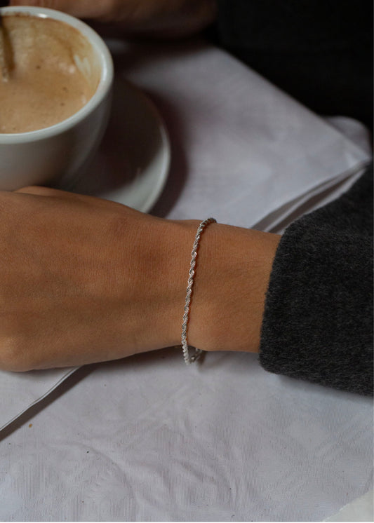 Rope Chain Bracelet Silver