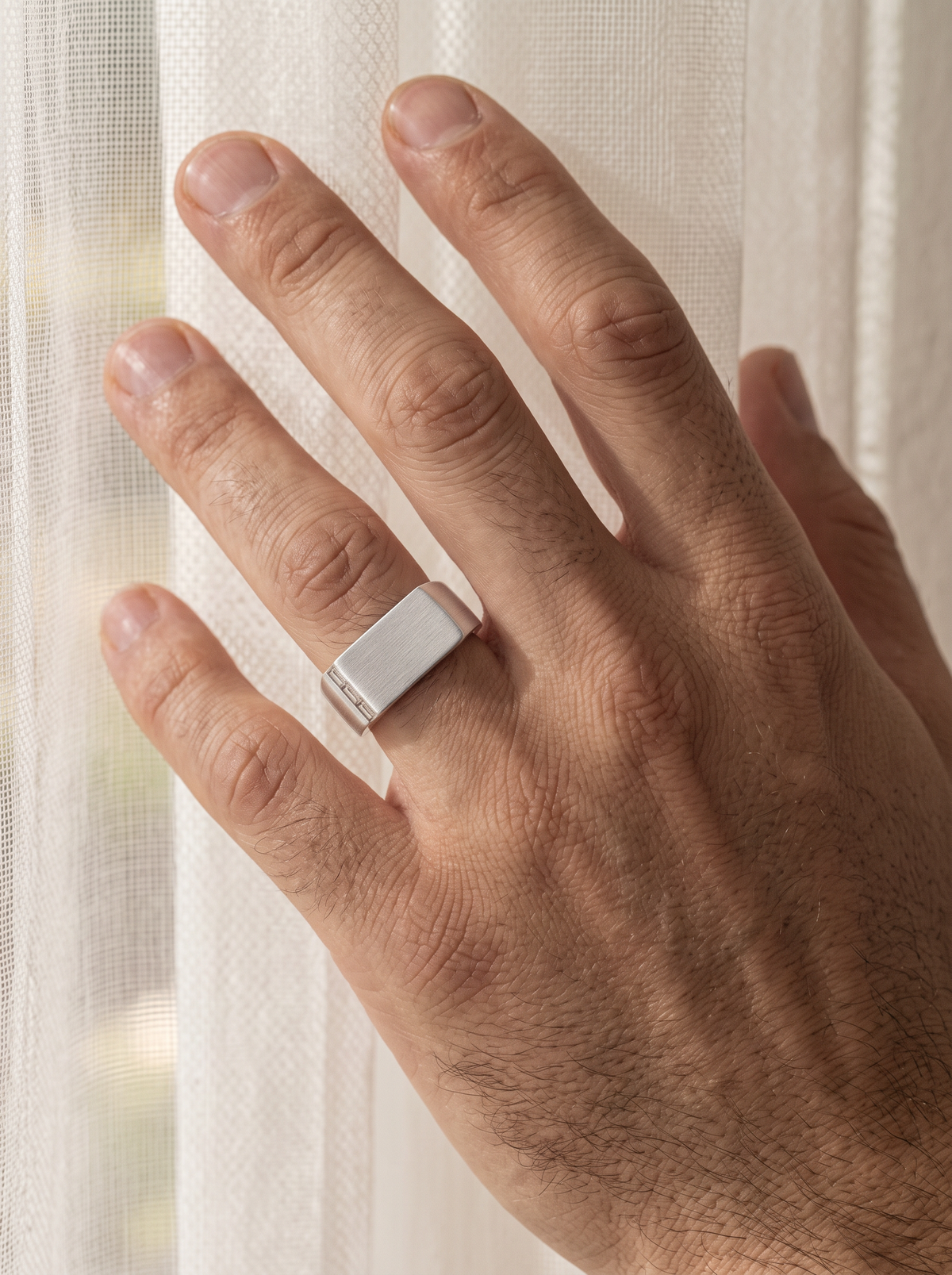 Moissanite Signet Ring