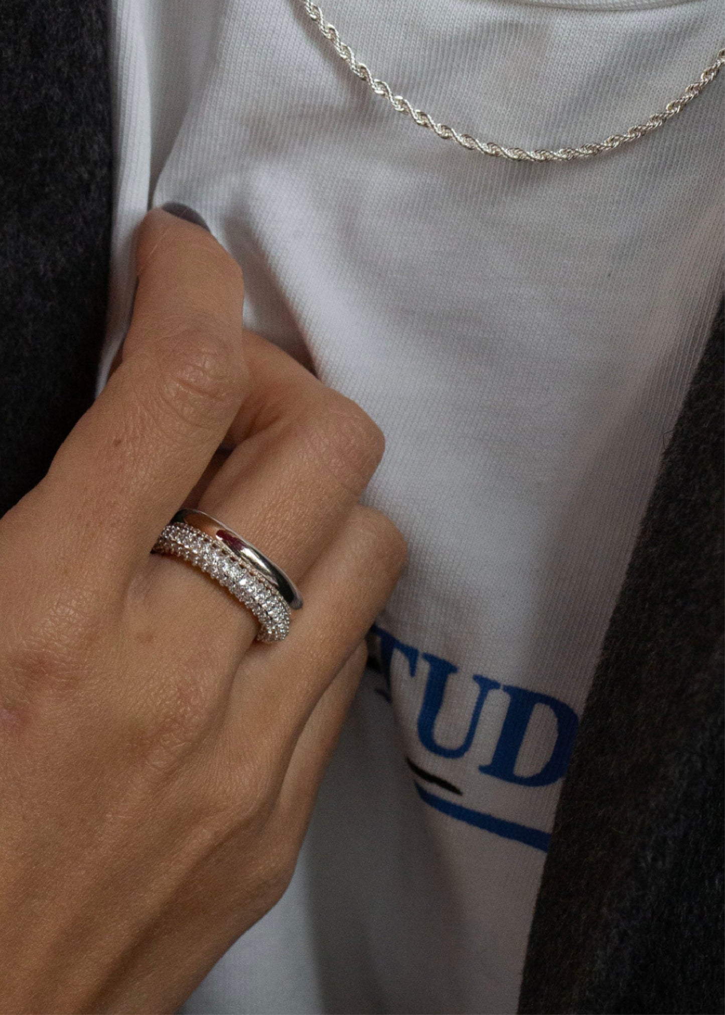 Silver Pave Ring