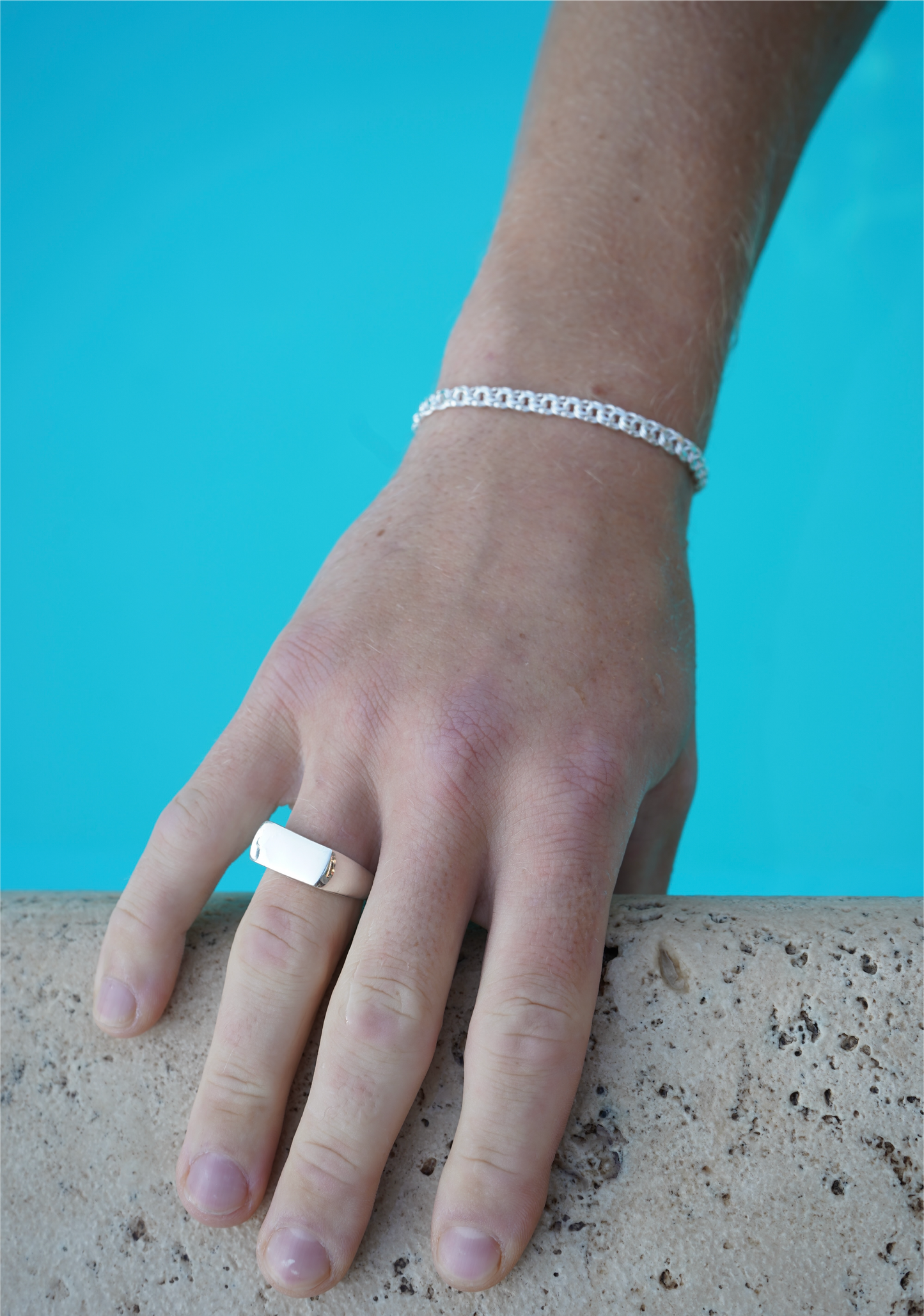 Sleek Signet Ring Silver
