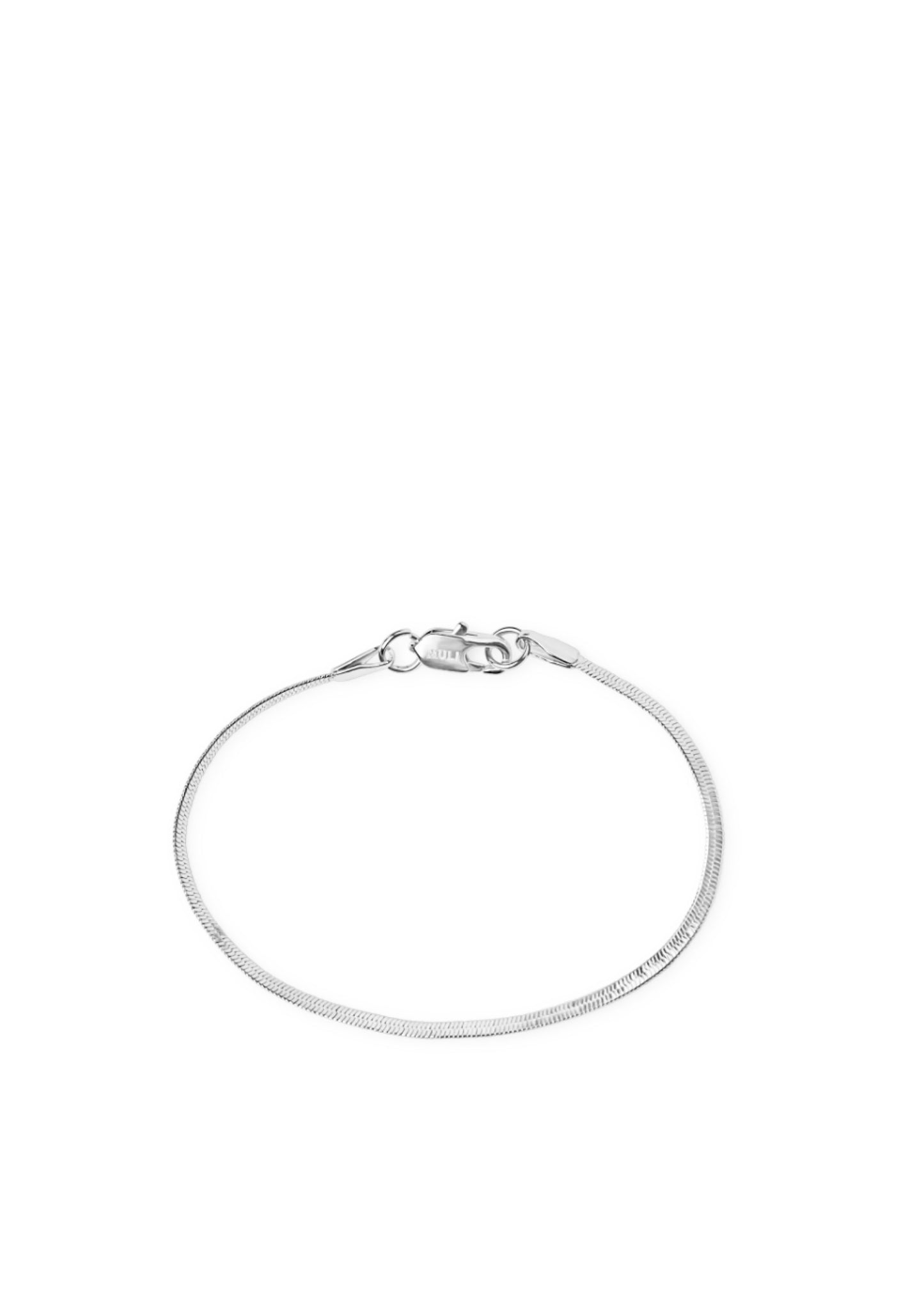 Thin Snake Chain Bracelet Silver