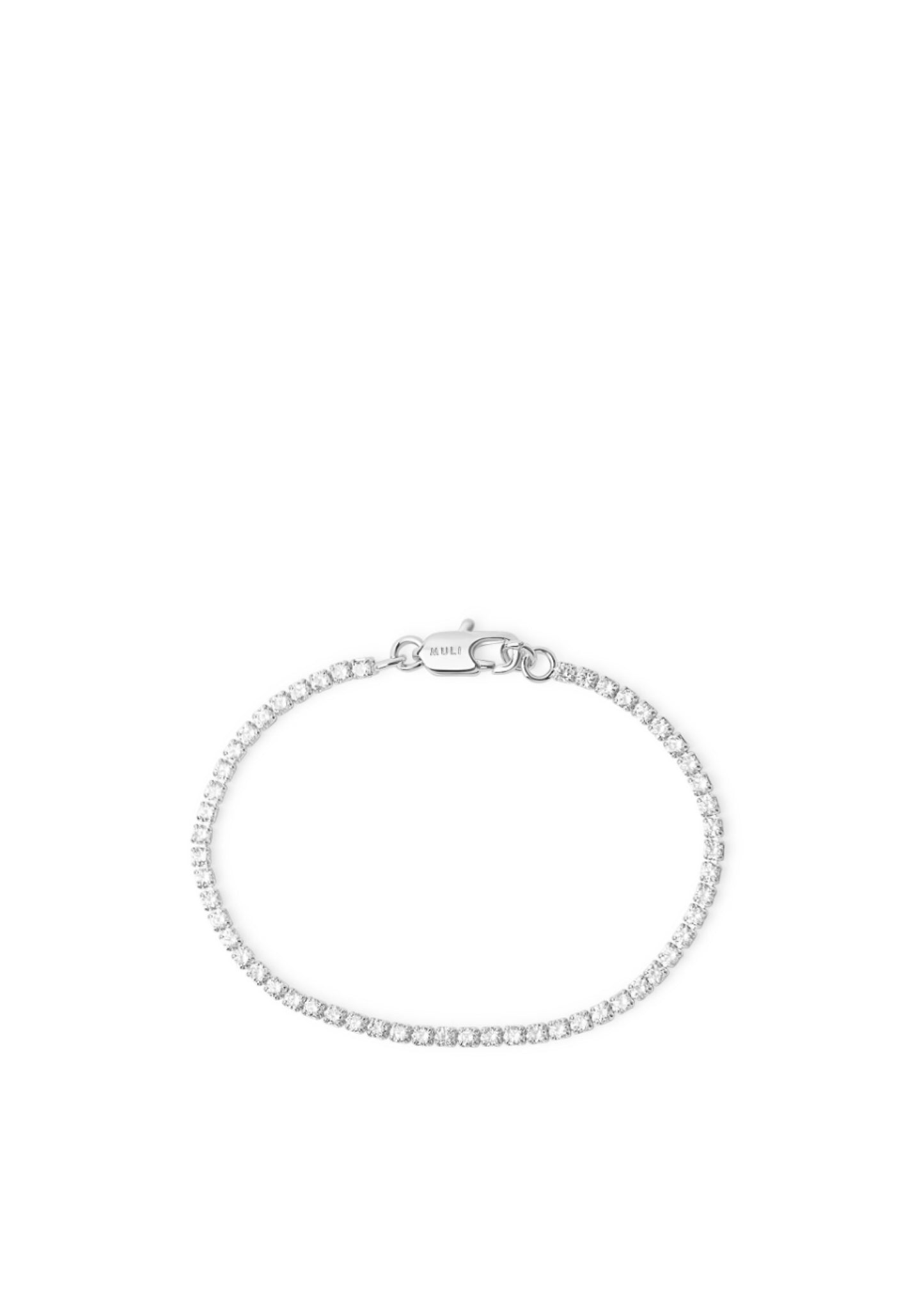Thin Tennis Bracelet Silver
