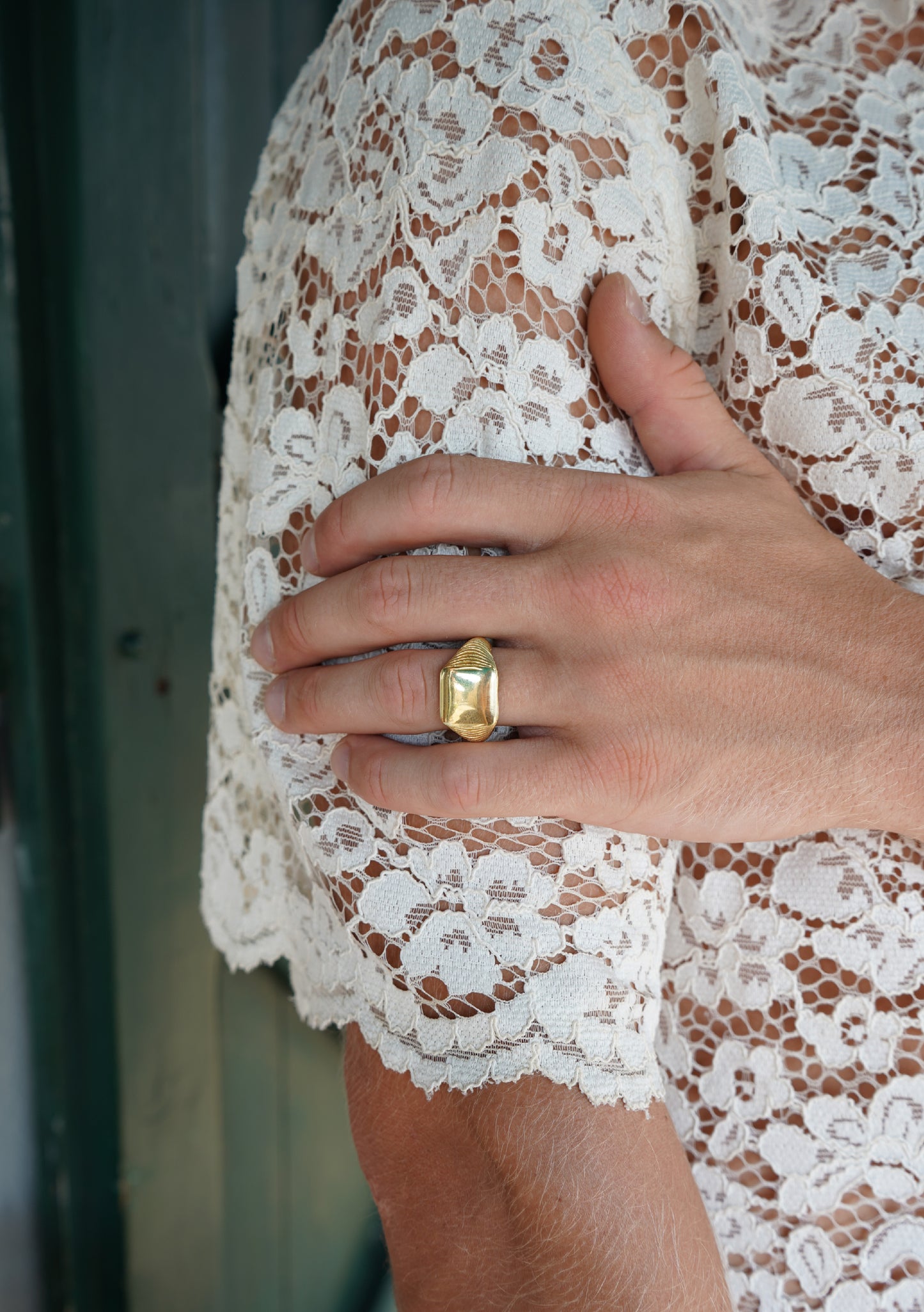 Gold Square Aura Signet