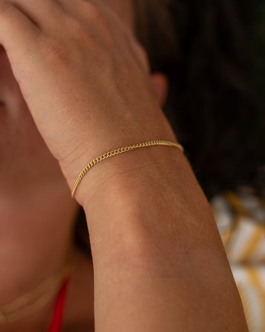 Pansar Bracelet 1mm Gold