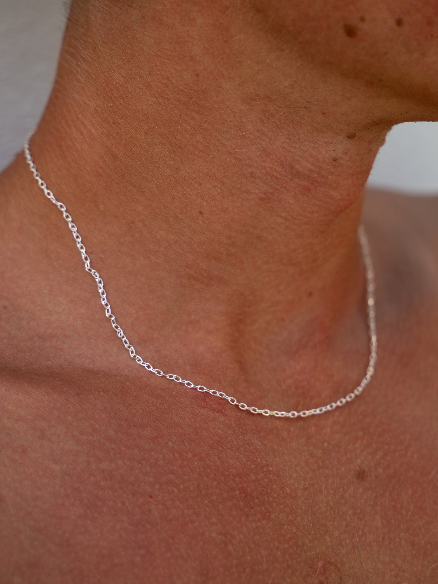 Anchor Necklace Silver 1mm