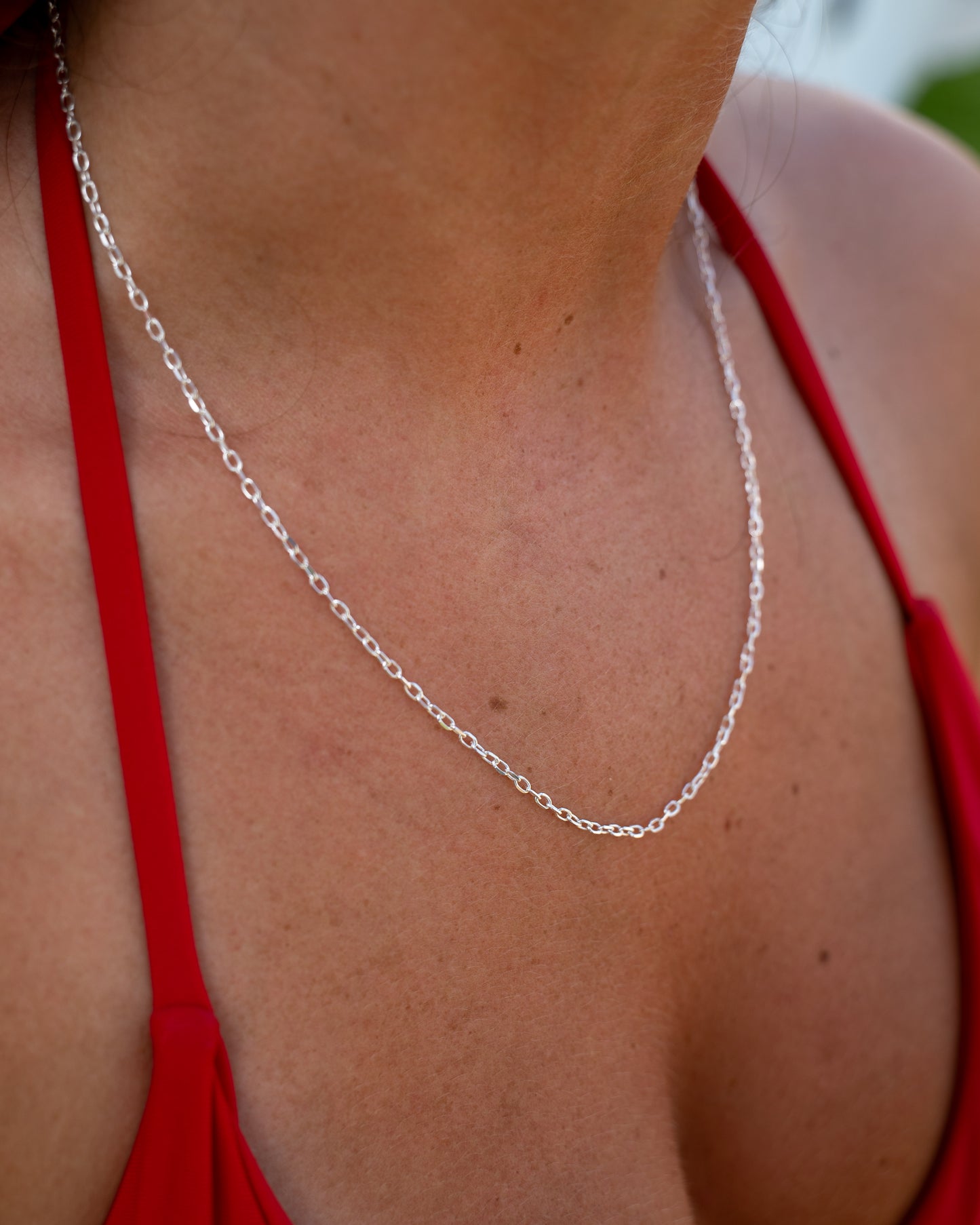 Anchor Necklace Silver 1mm