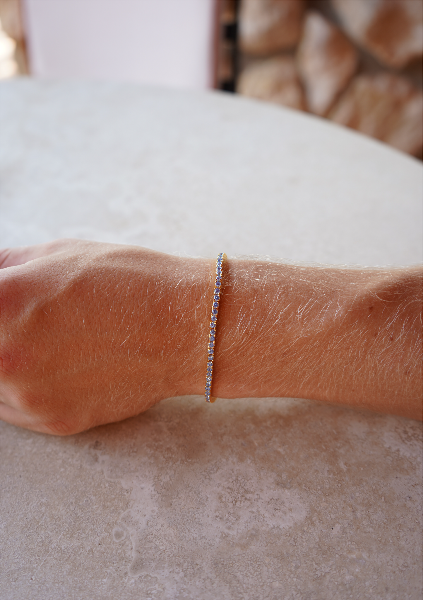 Blue Gold Tennis Bracelet 2,5mm