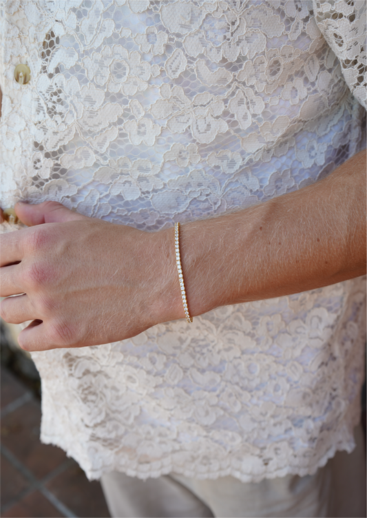 Gold Tennis Bracelet 2,5mm