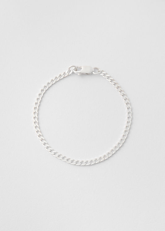 Thin Silver Pansar Bracelet