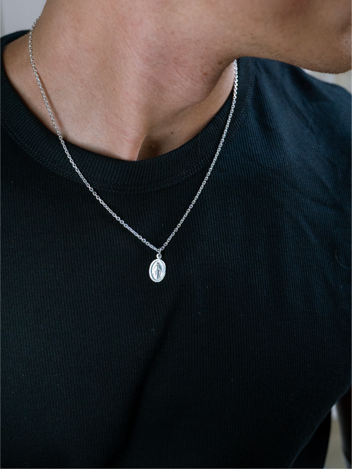 Jesus Necklace Silver