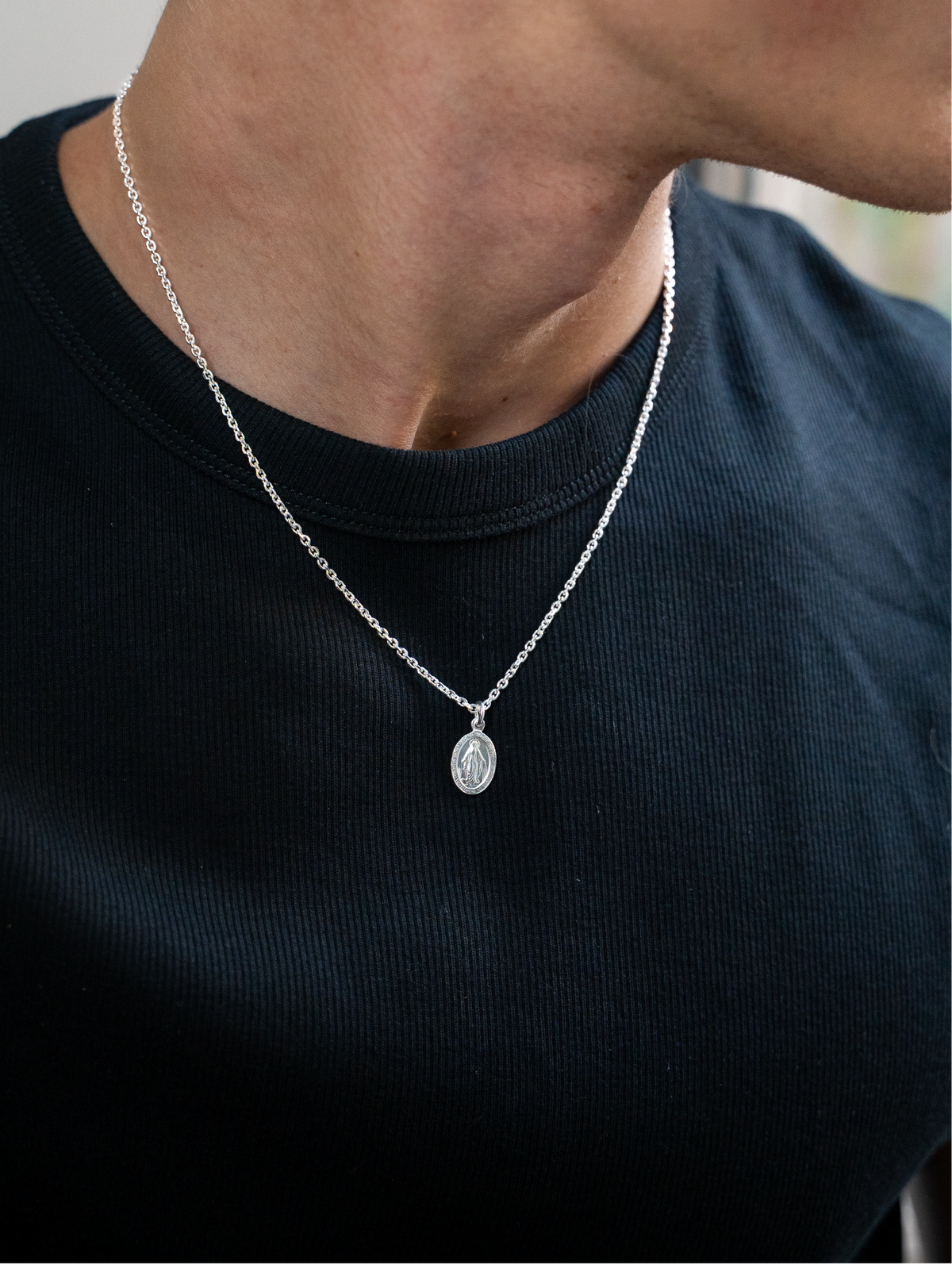 Jesus Necklace Silver