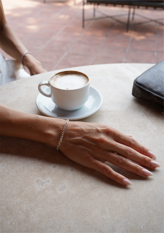 3mm Anchor Bracelet Silver