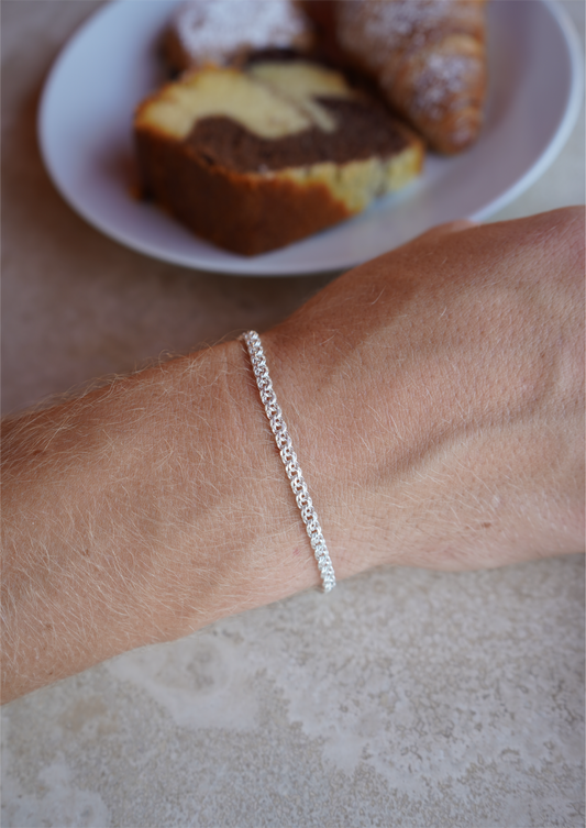 3mm Bismarck Bracelet Silver
