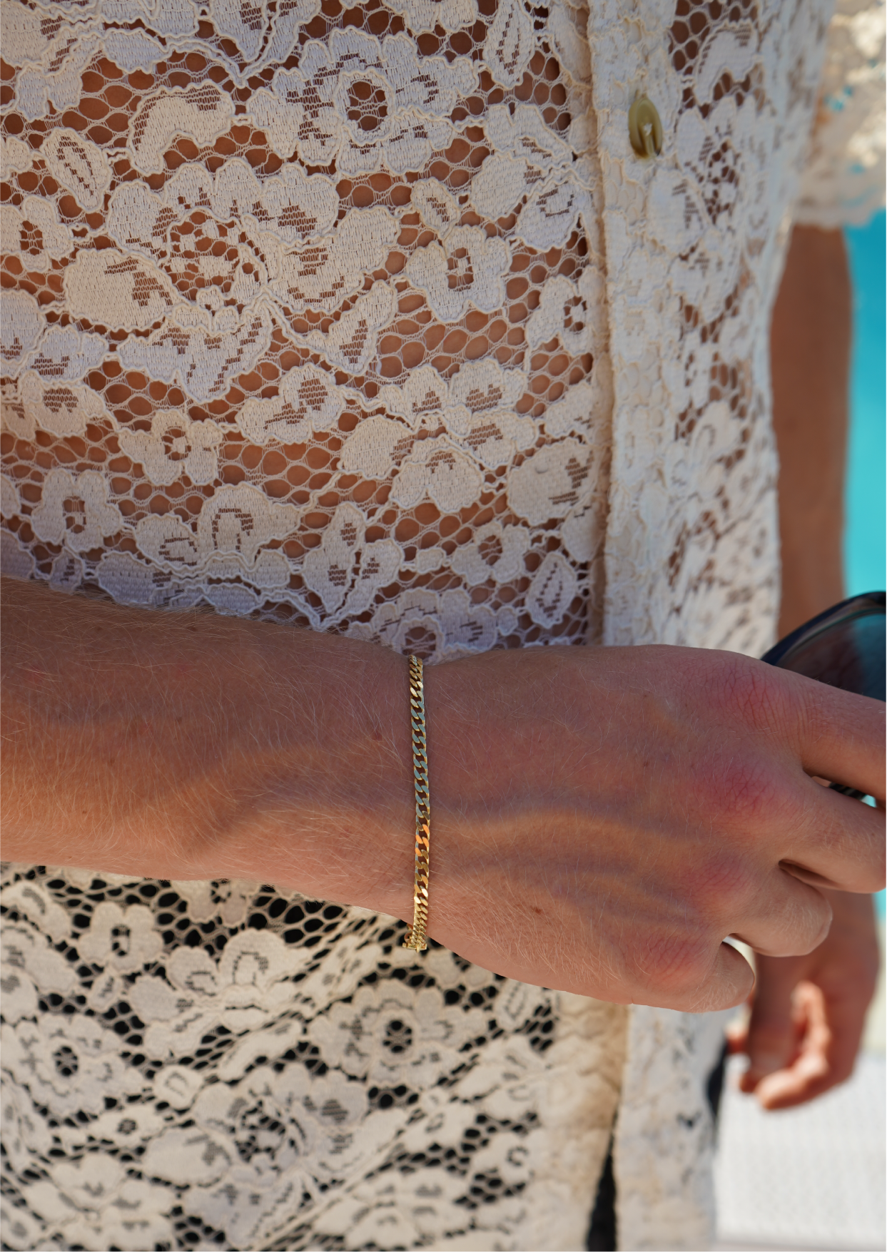 Gold Pansar Bracelet 3mm