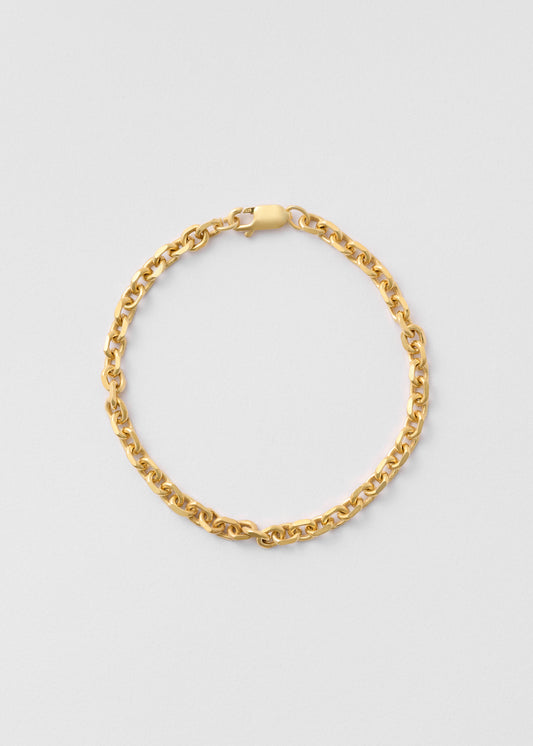 4mm Anchor Bracelet Gold