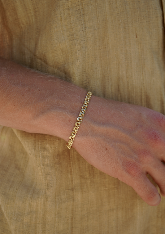 Gold Bismarck Bracelet 5 mm
