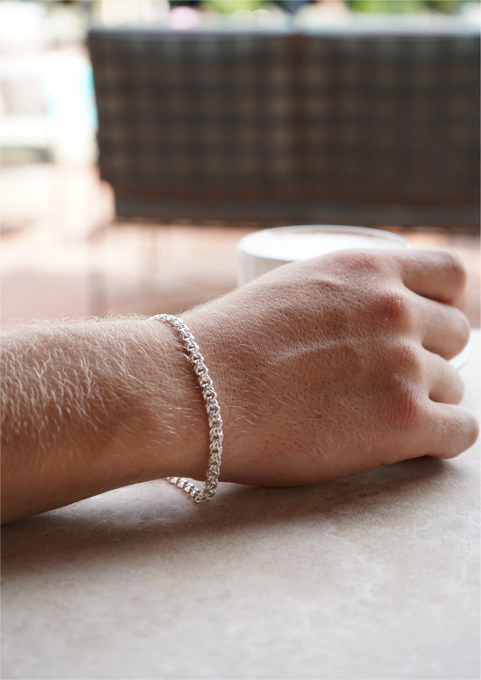 5mm Bismarck Bracelet Silver