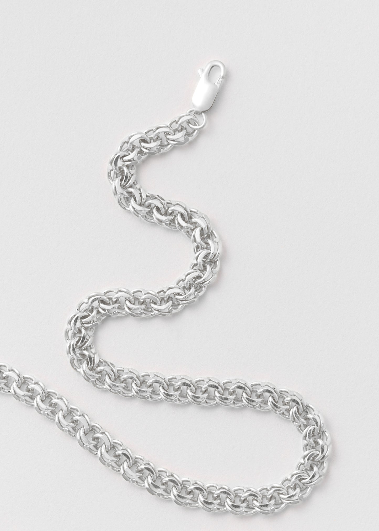 Silver Bismarck Necklace 6mm