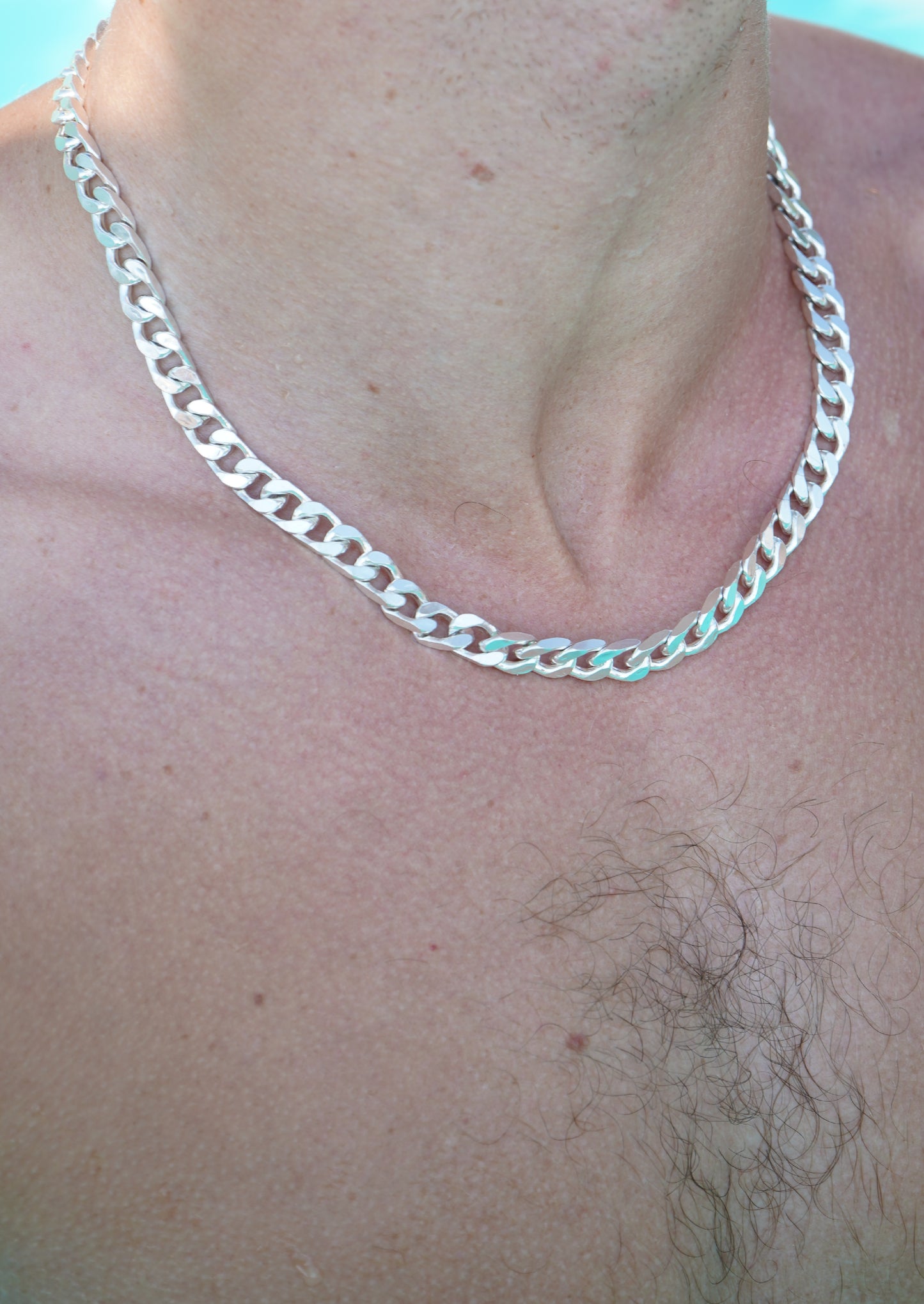 Silver Pansar Necklace 8mm
