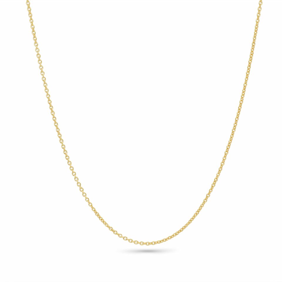Anchor Necklace 1mm Gold