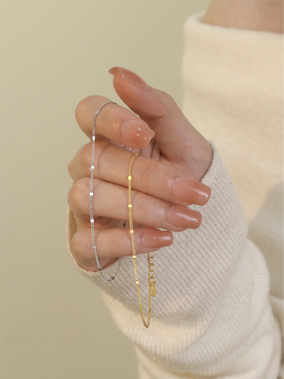 Beaded Box Chain Bracelet