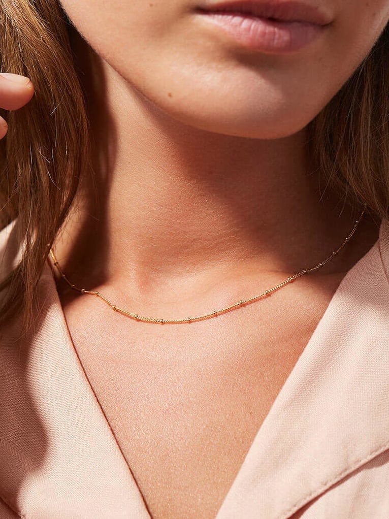 Beaded Thin Necklace