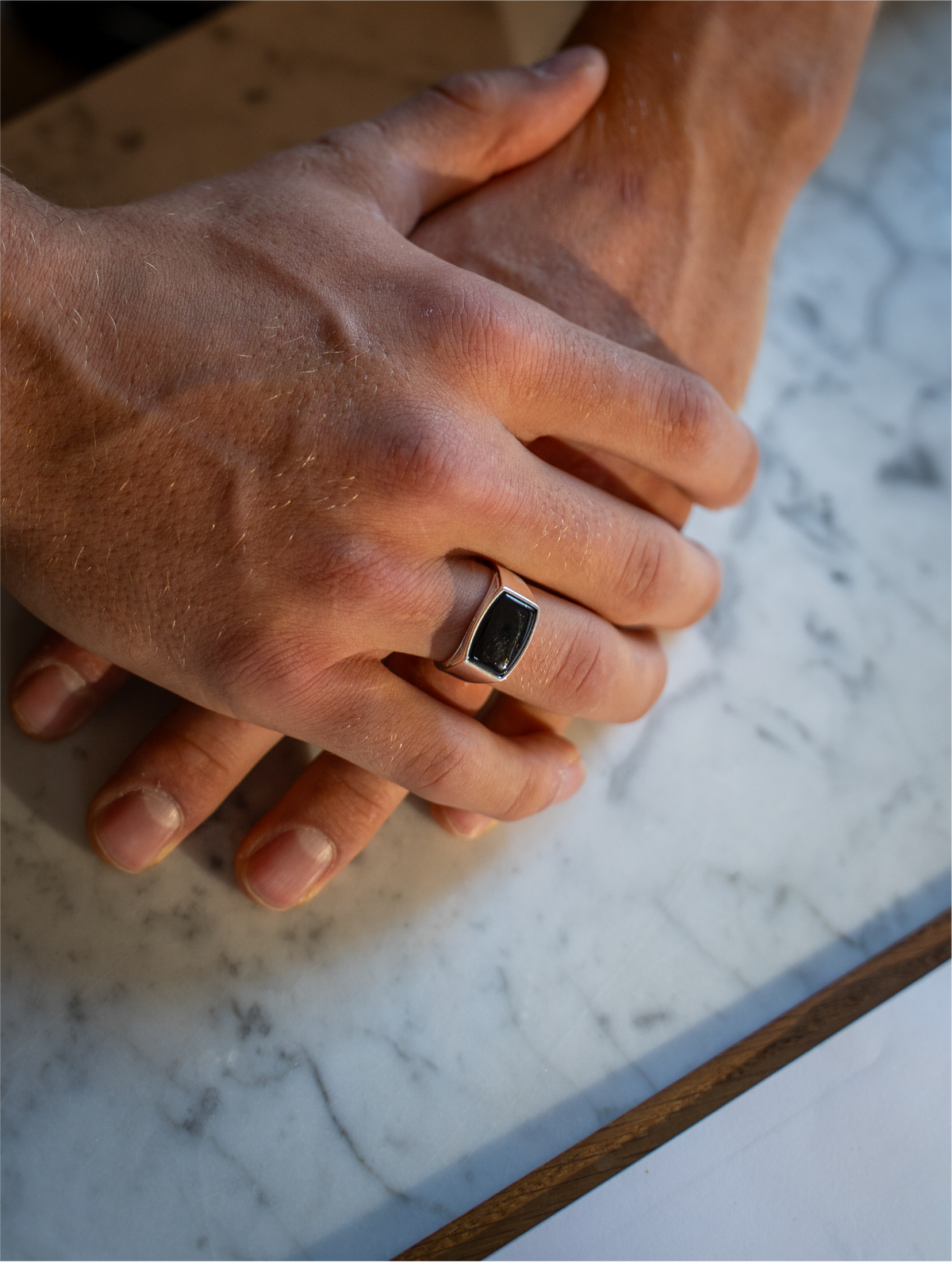 Black Stone Signet Ring