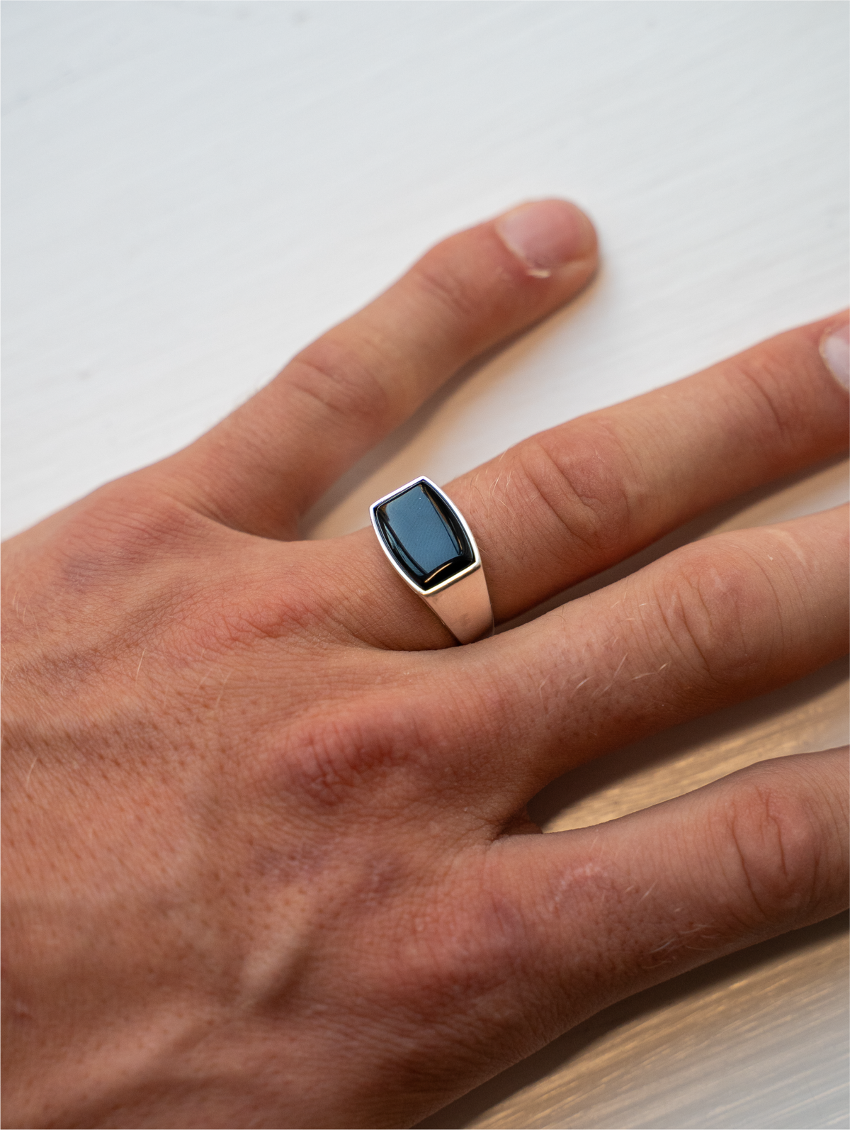 Black Stone Signet Ring