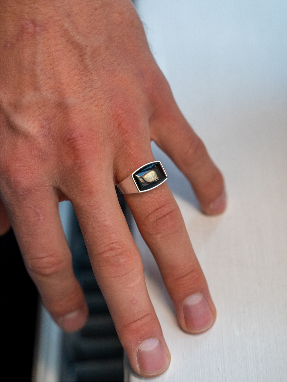 Black Stone Signet Ring