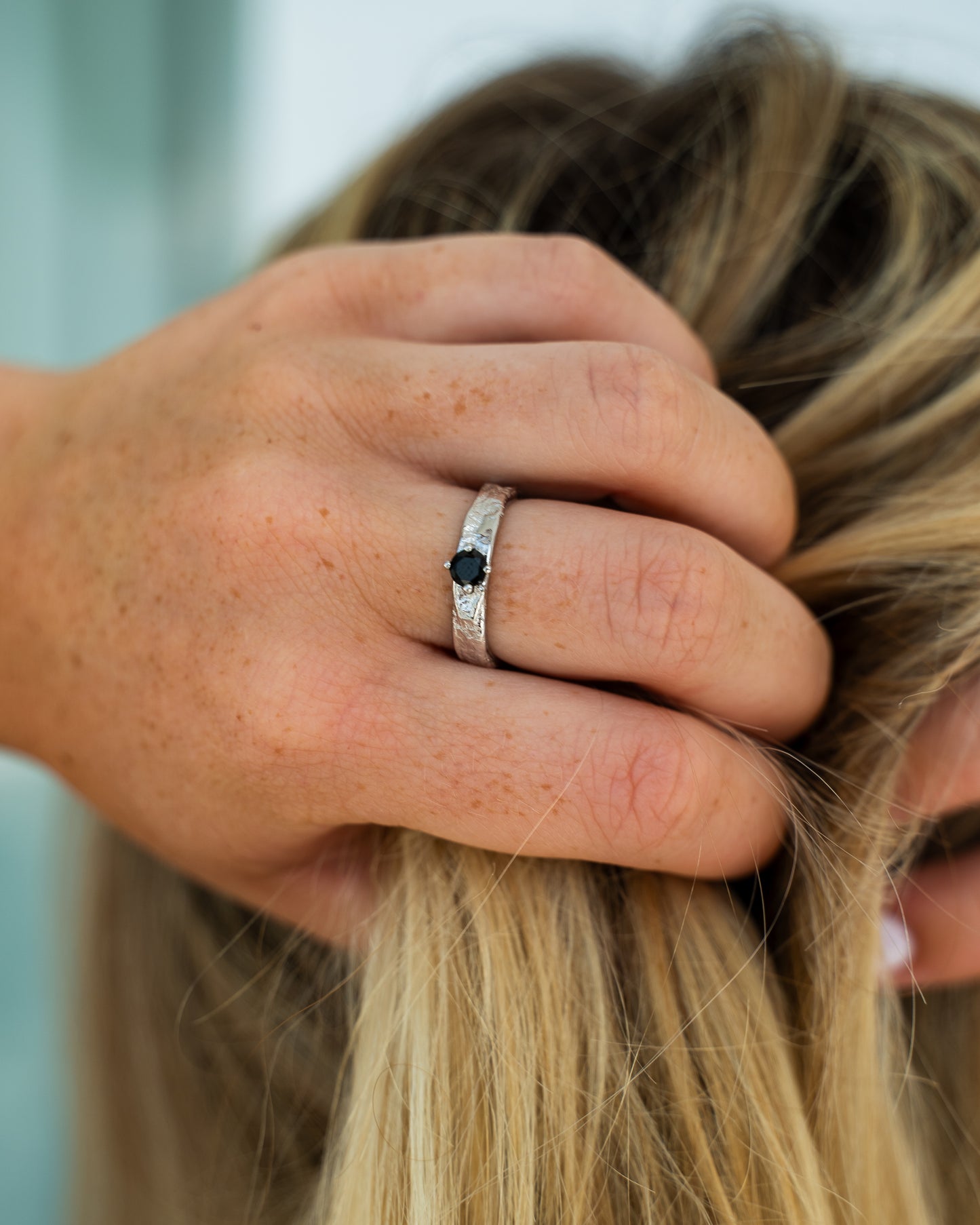Black Stone Ring Gold