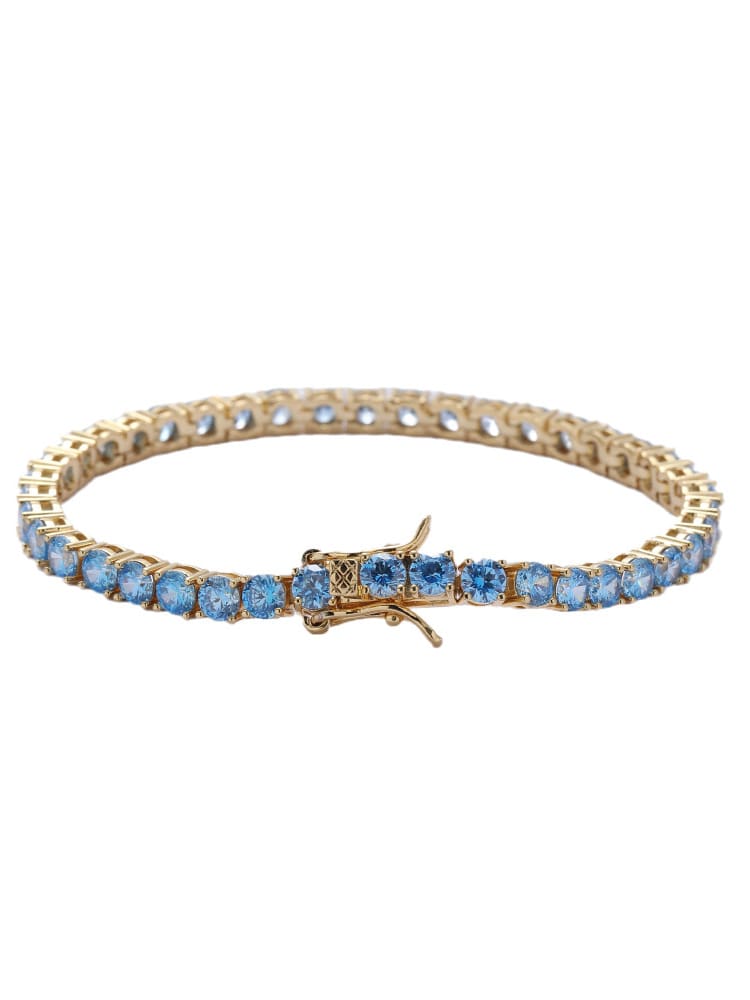 Blue Gold Tennis Bracelet 4,5mm