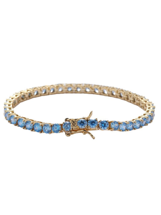 Blue Gold Tennis Bracelet 4,5mm