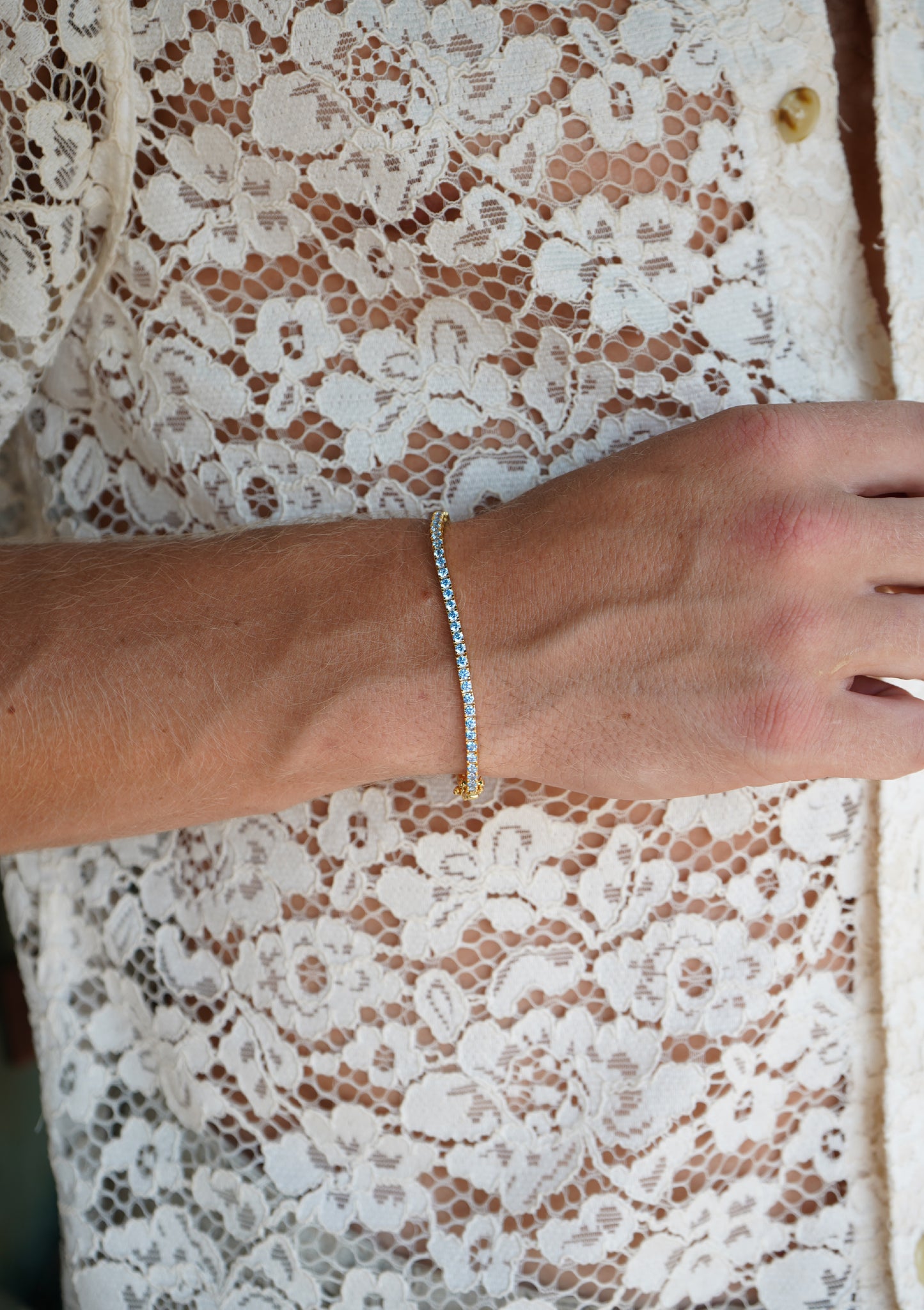 Blue Gold Tennis Bracelet 2,5mm