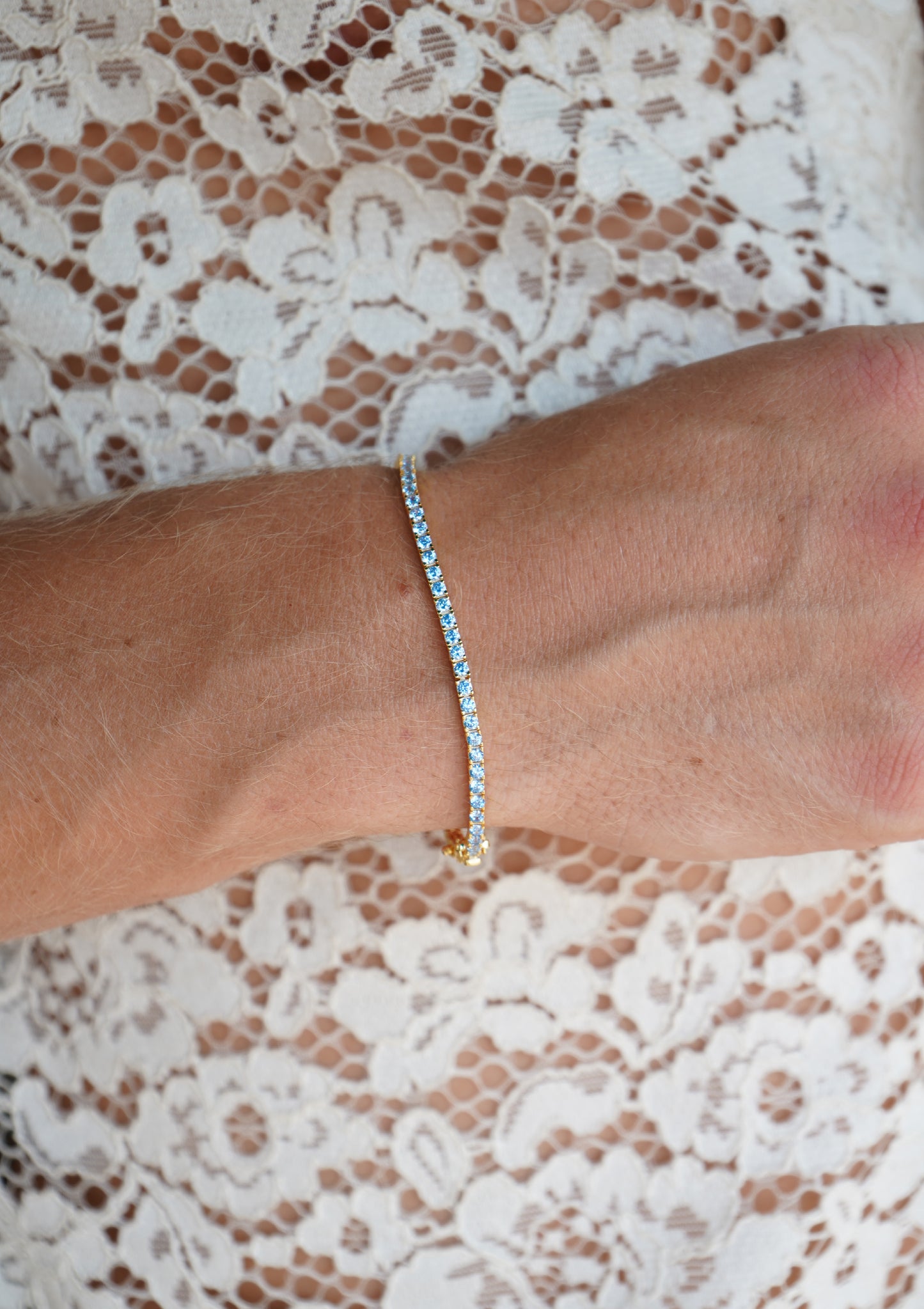 Blue Gold Tennis Bracelet 2,5mm