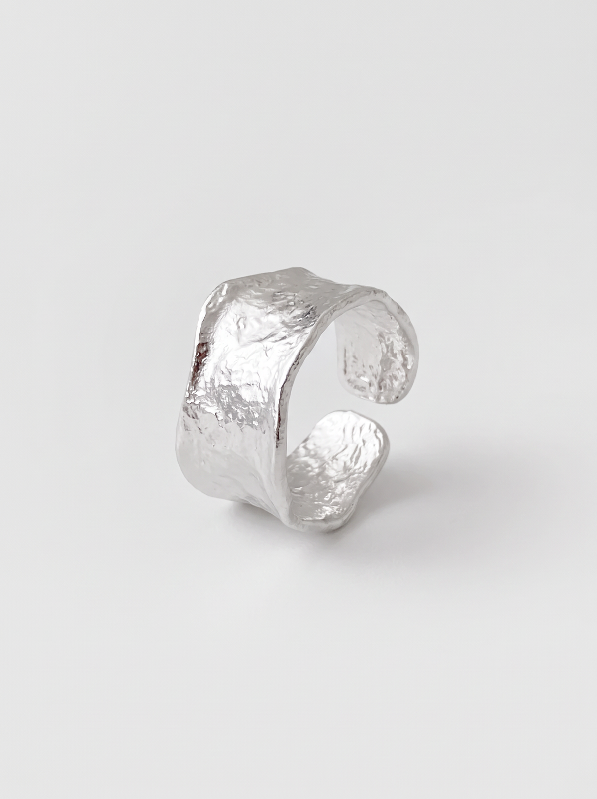 Textured Band Ring Silver
