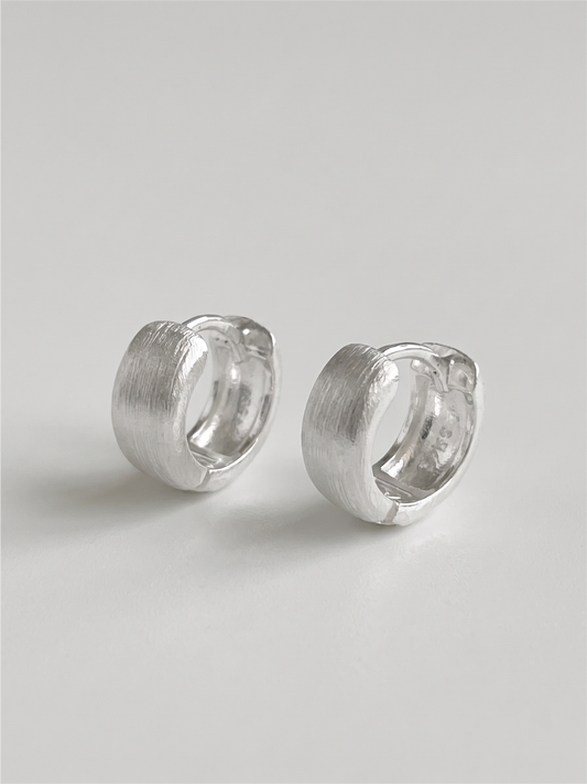 Brushed Mini Hoops