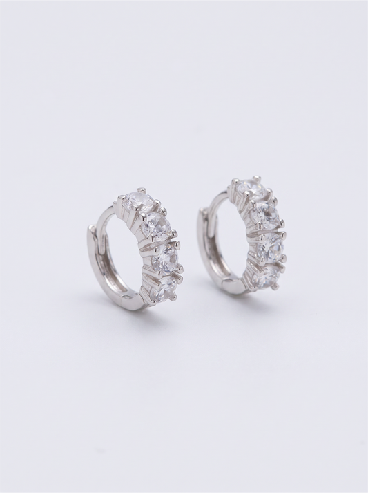 Chunky Zirconia Huggies