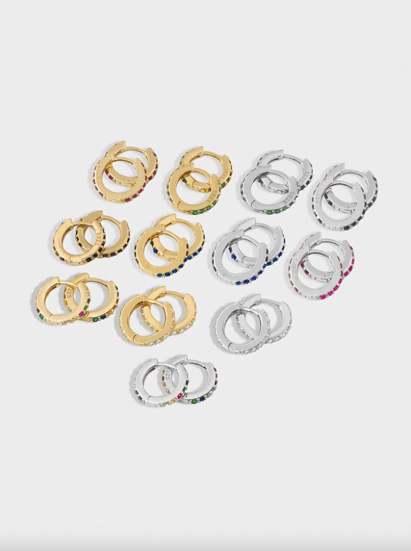 Colored Zirconia Hoops