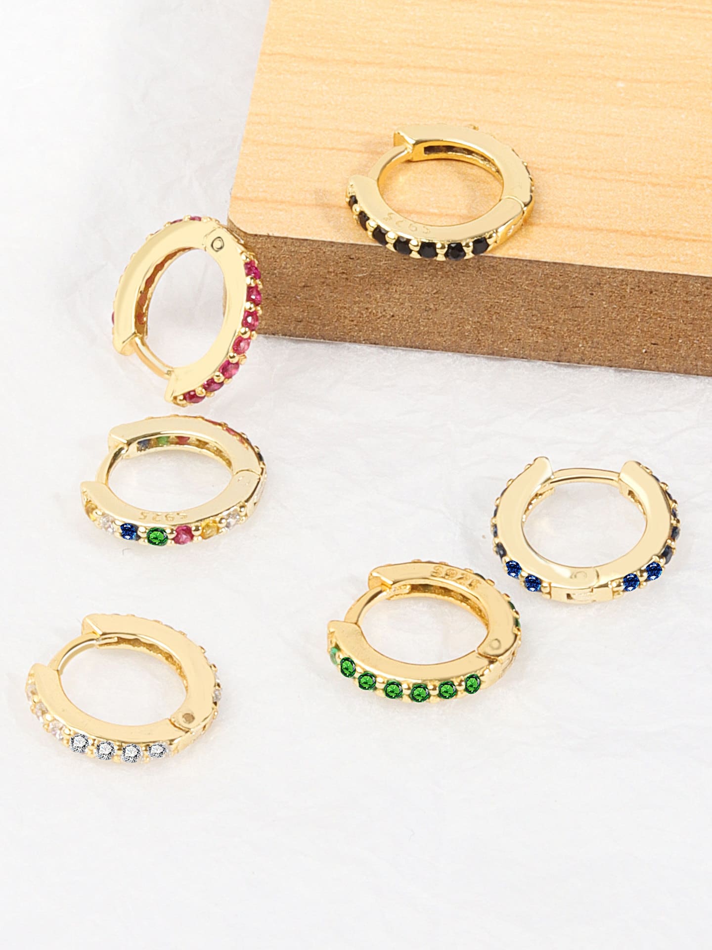 Colored Zirconia Hoops