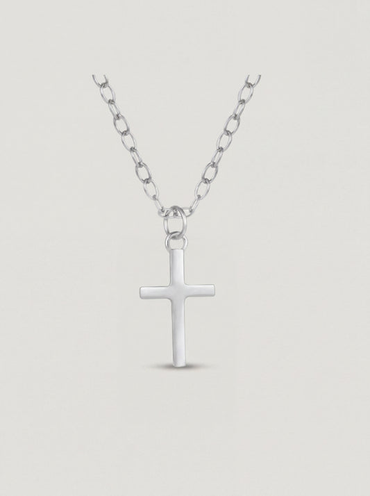 Mini Cross Necklace Silver