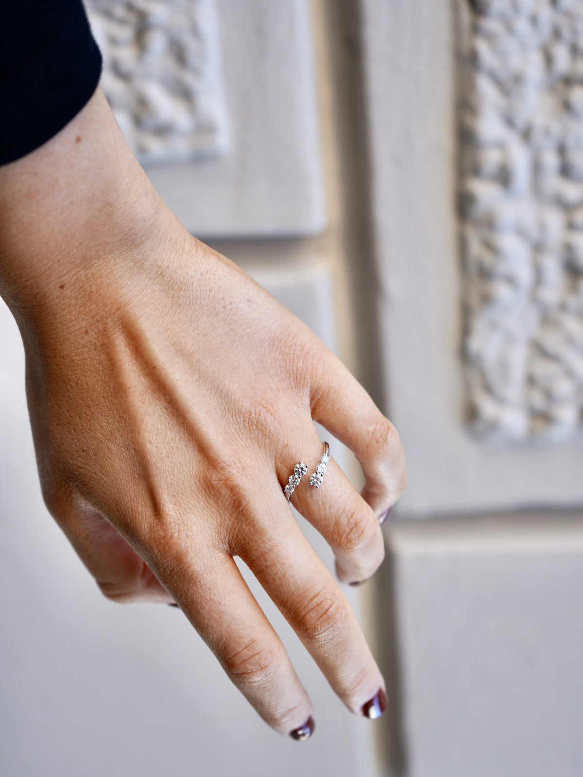 Triple Mossanite Ring